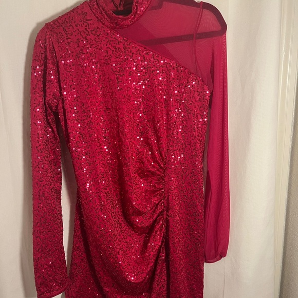 Weissman Dresses & Skirts - Weissman Vibrant Red Sequin Dress